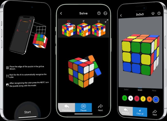 AI-Powered Rubik's Cube Solver App for iOS & Android